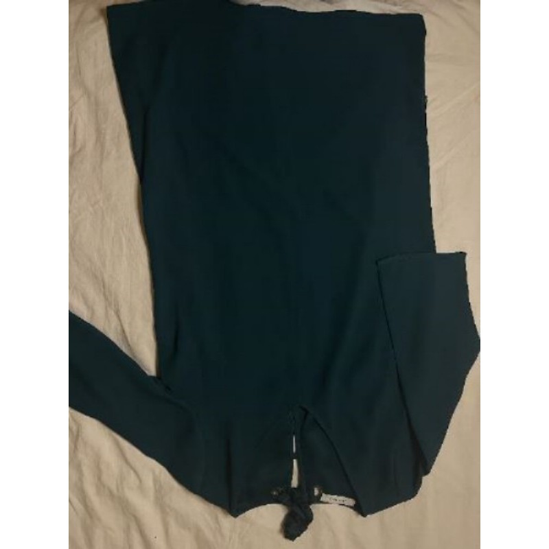 Robe bleue canard/vert manches 3/4