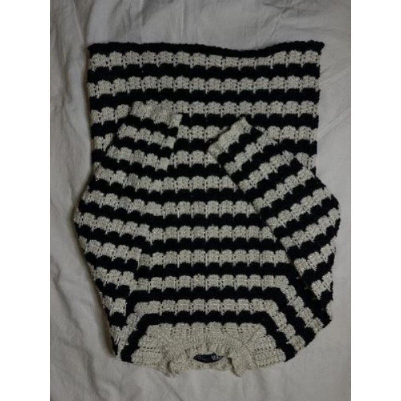 Pull rayures noir et blanc col montant Zara