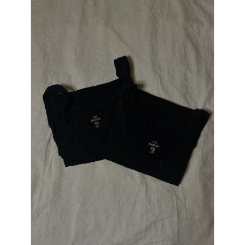 2 débardeurs noir XS