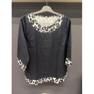 Tunique noir motif léopard...