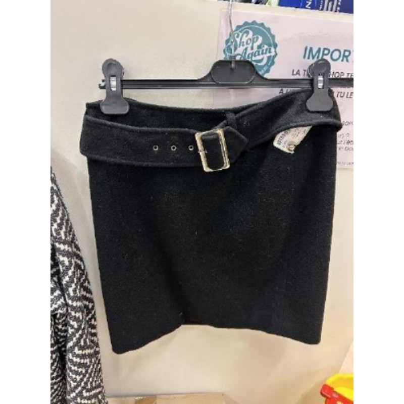 Jupe feutrine noire doublée avec ceinture "CACHAREL" T36