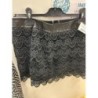 Jupe coton dentelle noire doublée "IKKS" T38