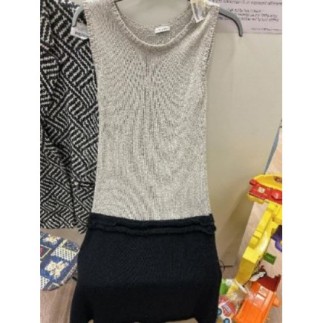 Robe bicolore noire & beige...