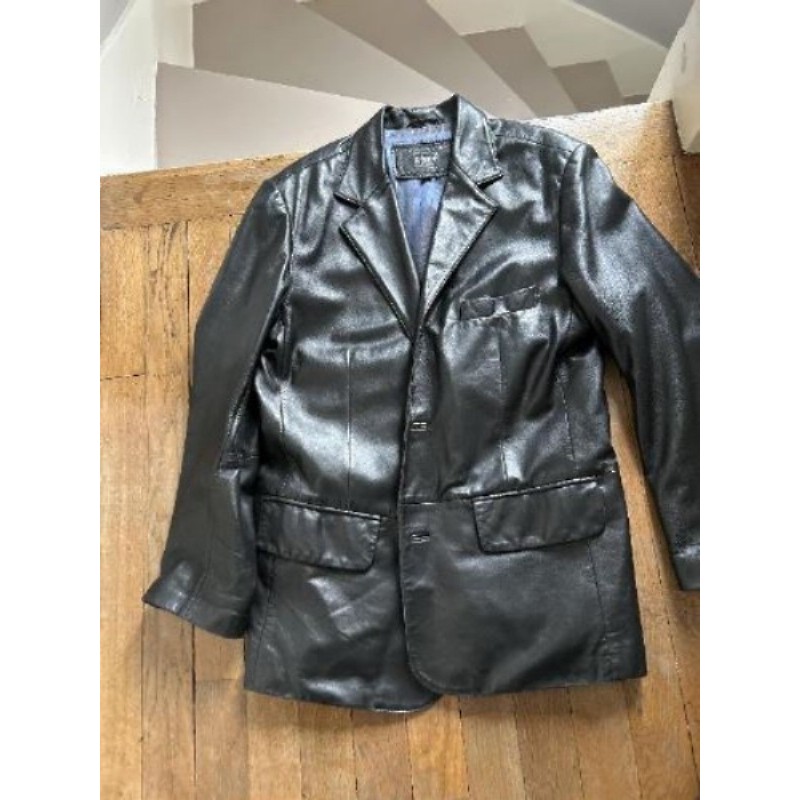 Veste Agneau homme noir doublé Reskins TL