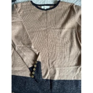 Pull marron noir taille M/L 