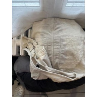 Robe velour côtelé beige