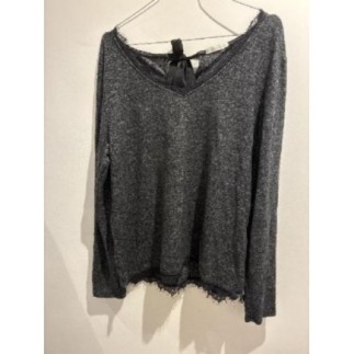 Pull noir gris Gemo t.XL