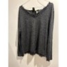 Pull noir gris Gemo t.XL