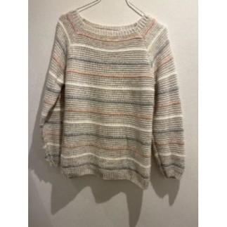 Pull beige rayé t.M/L