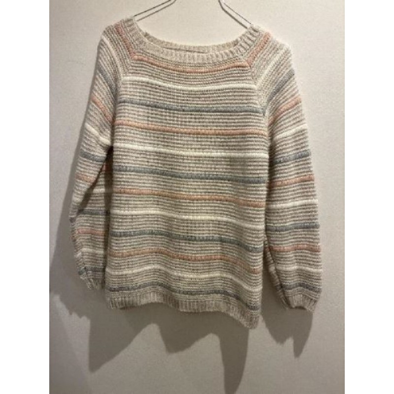 Pull beige rayé t.M/L