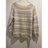 Pull beige rayé t.M/L