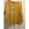 Pull fin jaune t.42
