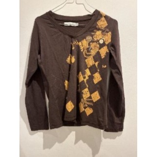 Pull marron et jaune Cache...