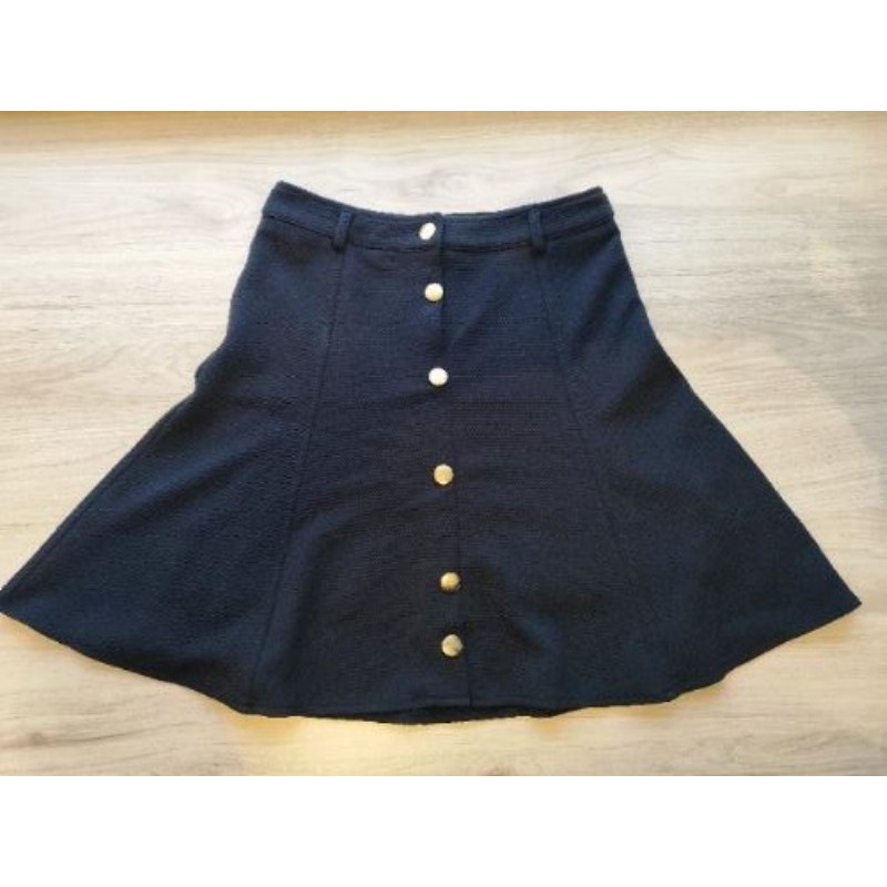 Jupe trapèze bleue marine - T.38