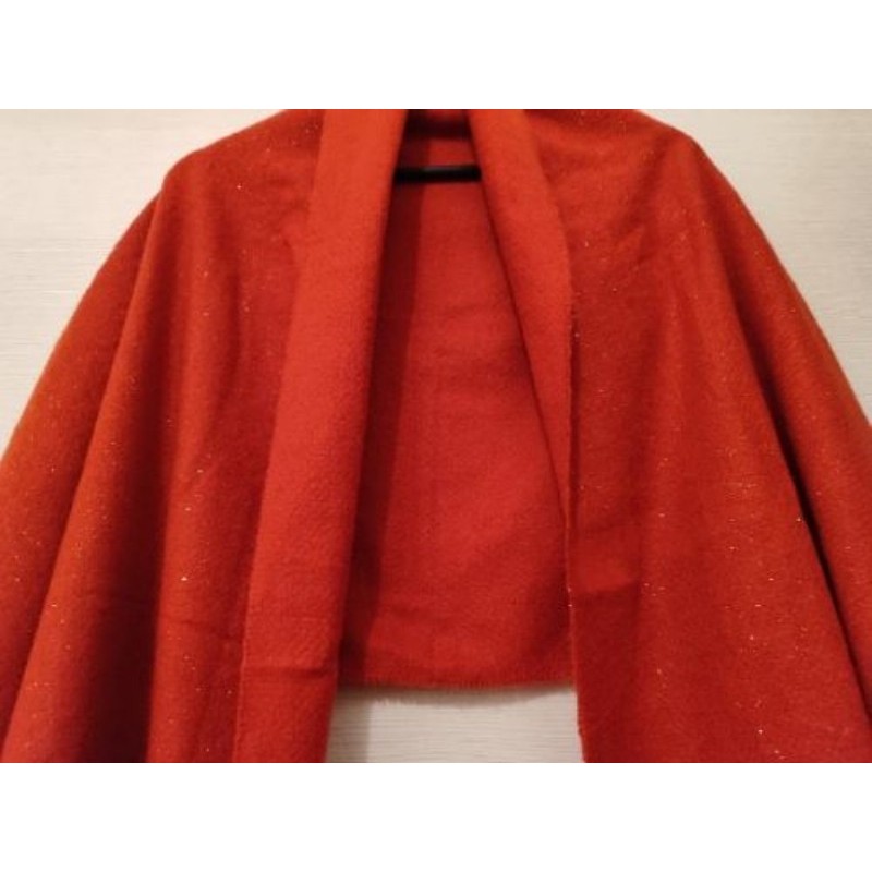 Châle épais - Corail pailleté doré