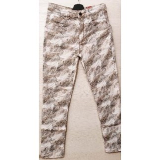 Pantalon imprimé palmier T. 38