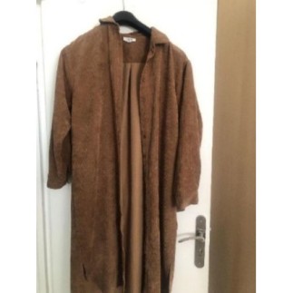 Veste longue femme en velours côtelé taille L