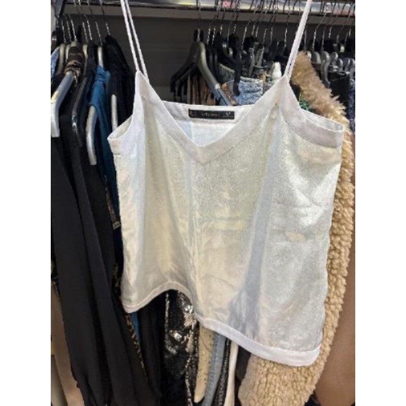 Top argent Zara 