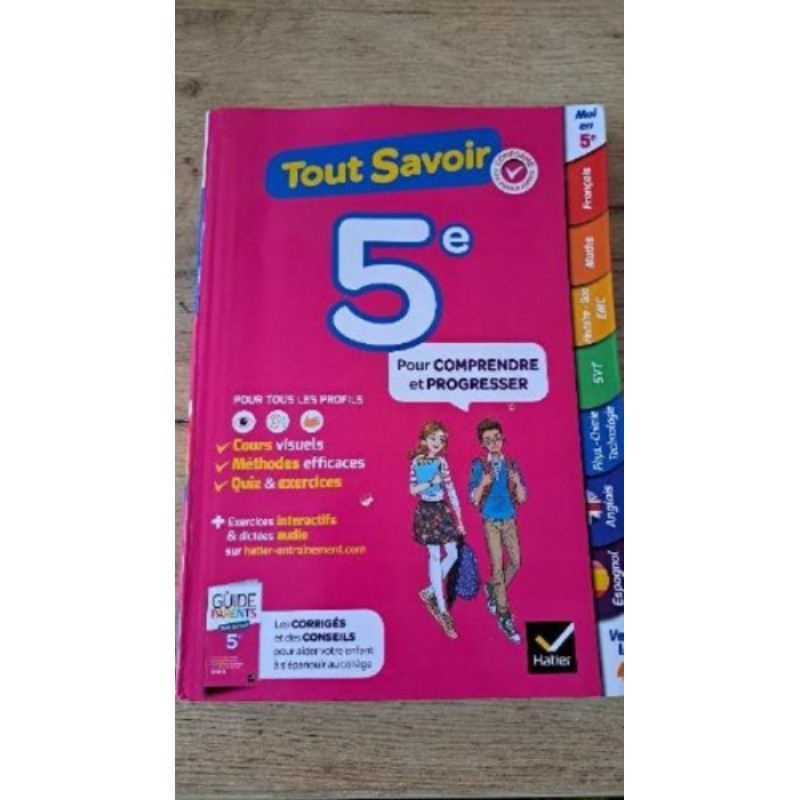 Manuel Tout Savoir en 5ème 