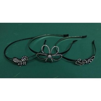 Lot de 3 serres-têtes noires