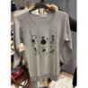 Haut gris ARMAND THIERRYmanxges 3/4 taille 1 -cc
