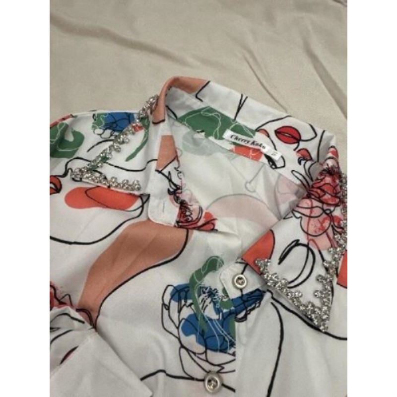 Chemisier col strass taille M/L