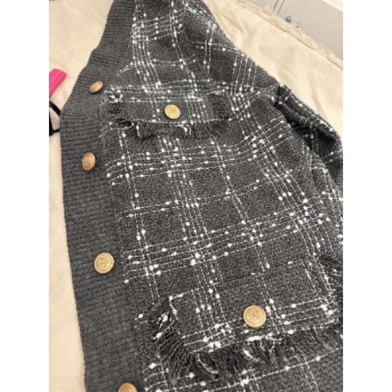 Longue veste grise à boutons doré taille S /M