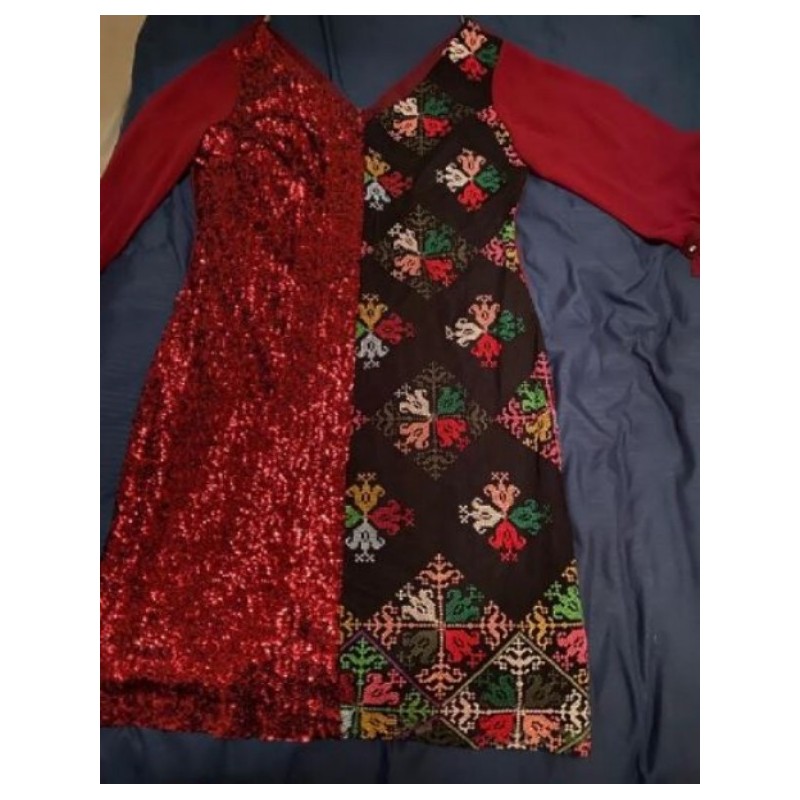 T46- Robe soiree paillettes