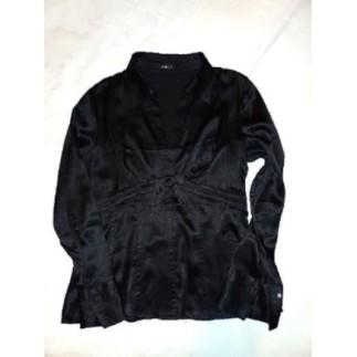 Chemisier soie noire CAROLL...