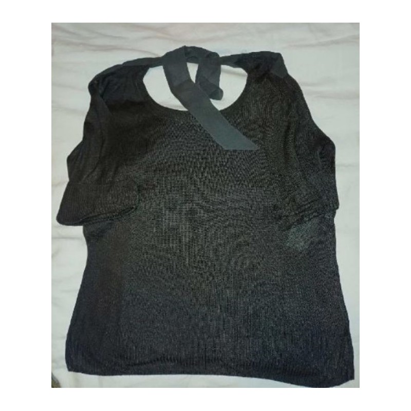 Pull manches courtes fermeture ruban gris KOOKAI taille 2