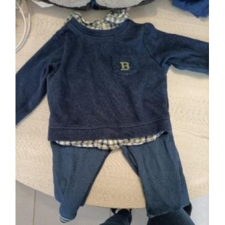 ENSEMBLE BLEU MARINE 18 MOIS