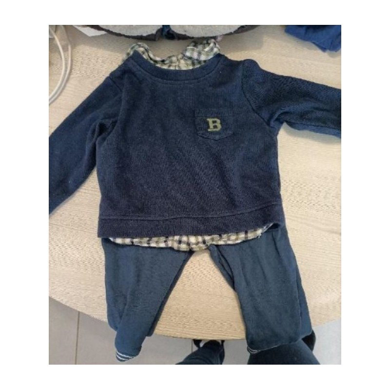 ENSEMBLE BLEU MARINE 18 MOIS