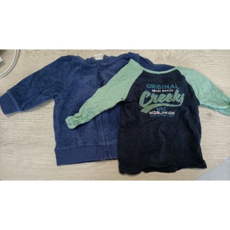 LOT DE 2 TEE SHIRT A MANCHE LONGUE