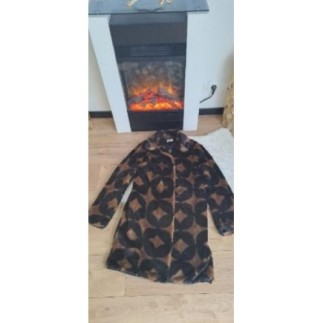 Manteau fourrure losanges...