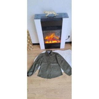 Chemise imitation cuir kaki...