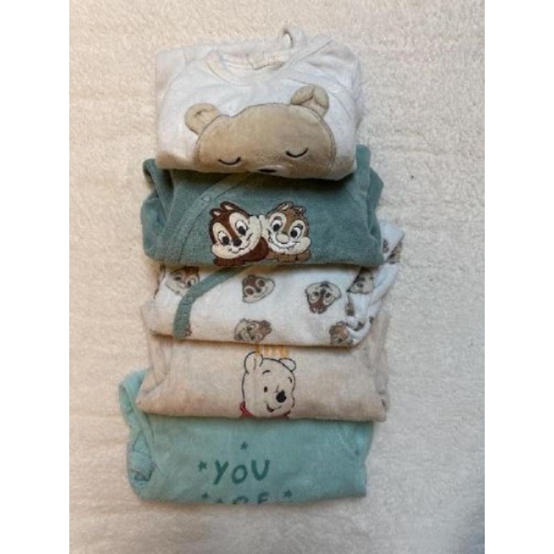 Lot de 5 pyjamas bébé 1-3 mois 