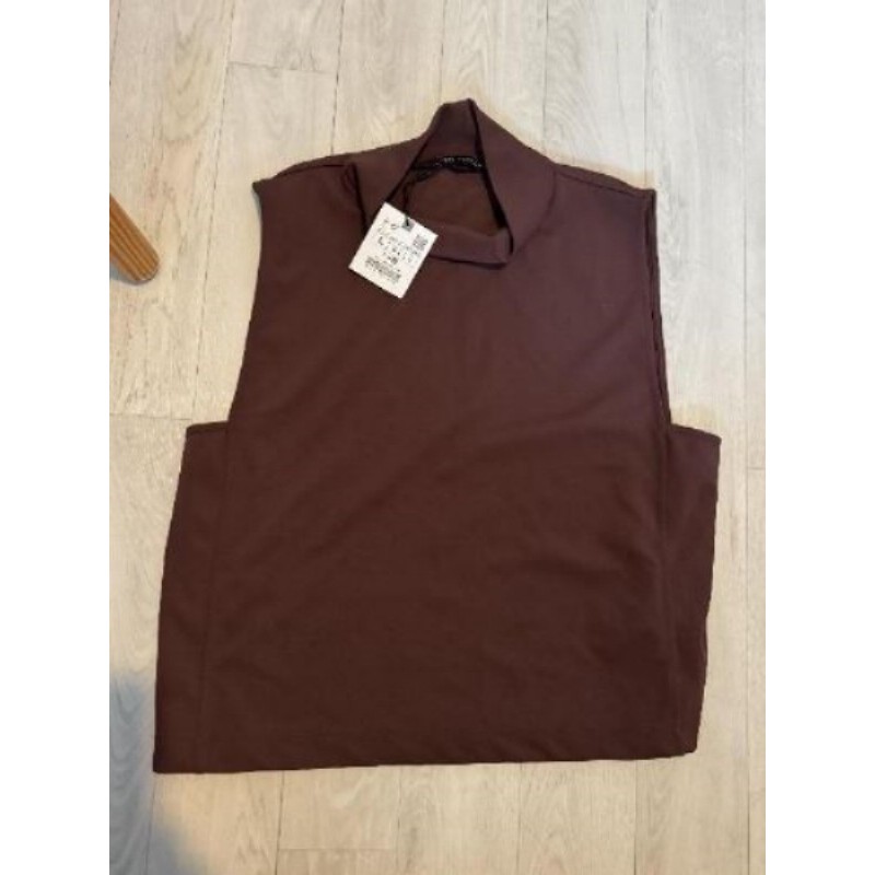 Haut femme top Zara taille L bordeaux 