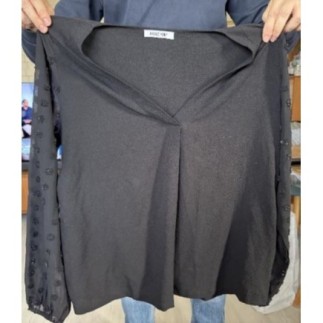 Blouse noire femme About...