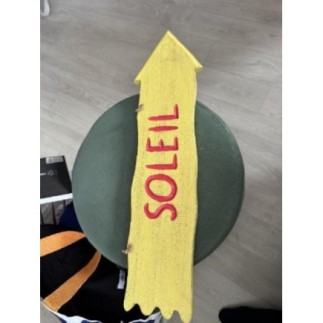 Panneau deco « SOLEIL » jaune 