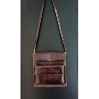 Sac à main vintage cuir brun