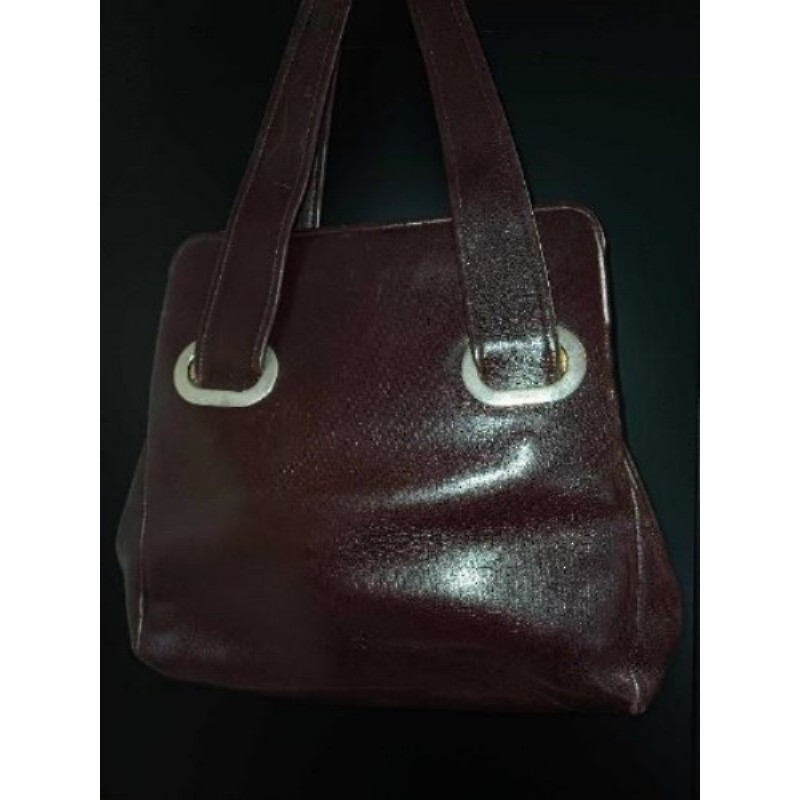 Sac à main couleur prune vintage 70's