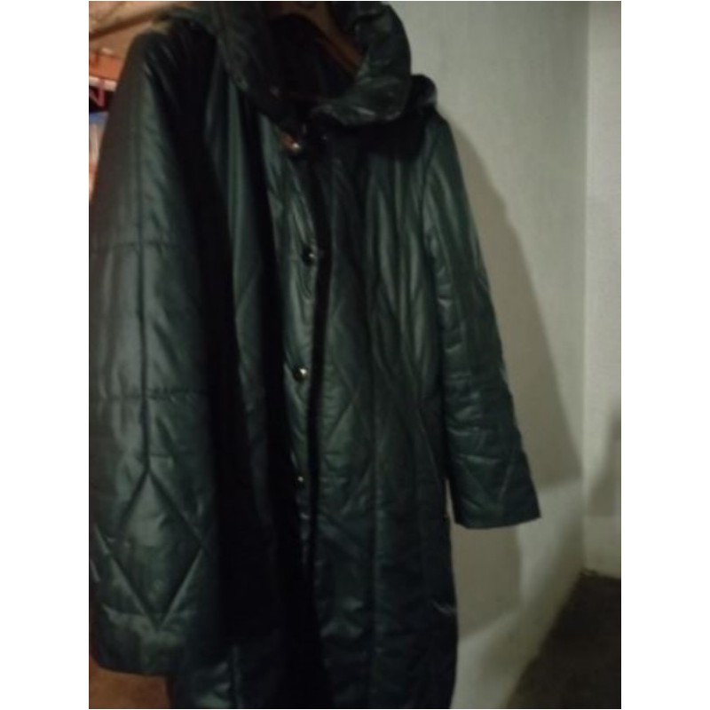 PARKA BLEU CAPUCHE A PRESSION / T42-44