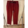 Pantalon rouge foncé coupe large taille 42 neuf acheté 50,00