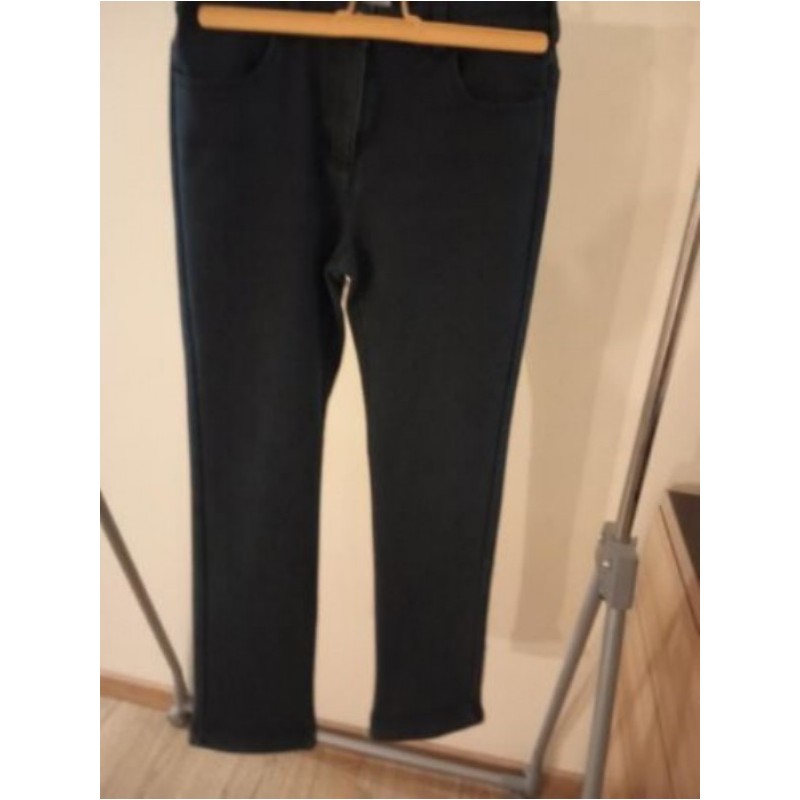 Pantalon bleu jean doublé polaire T40 élastique côté vendu N 50,00€