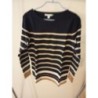 Pul rayé marine/camel taille 40 coton "Esprit" Vendu Neuf 50,00 