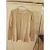 Pul col V beige taille 40 100% laine empiècement fantaisie V.Neuf 50,00€