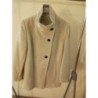 Manteau tissus fantaisie écru/gris " Damart" taille 42 Neuf 22%laine P.d'Achat 125€ "