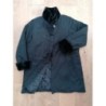 Manteau noir, intérieur matelassé, col & poignets fourrure synthétique, Taille 42/44