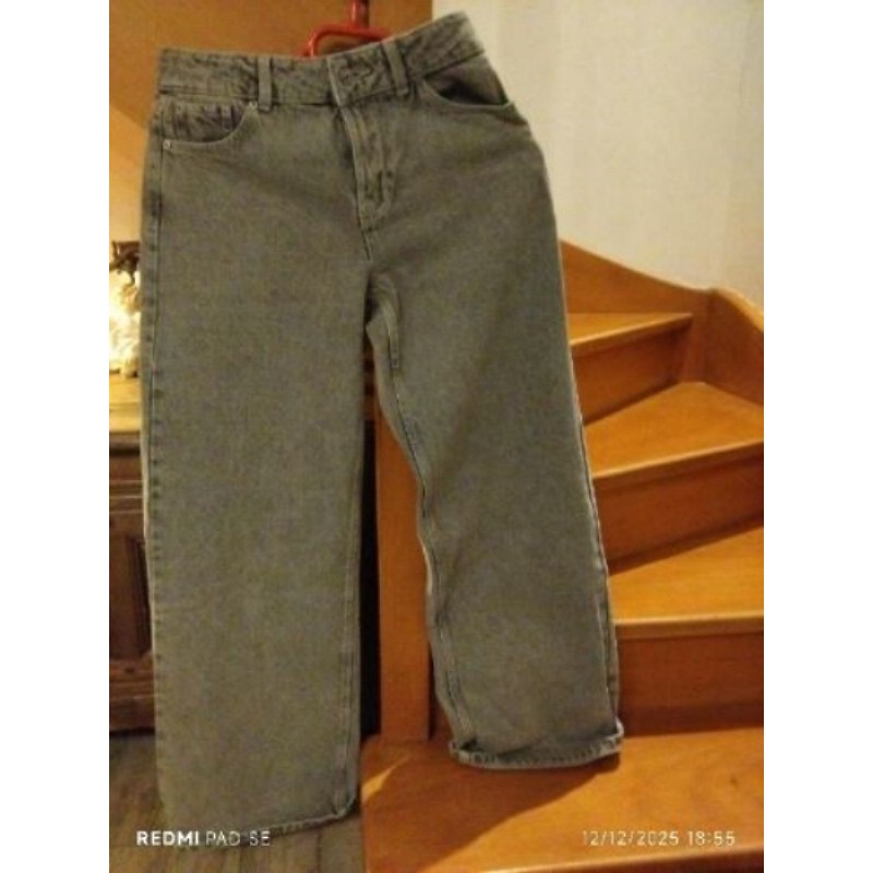 Jean Wide Leg Jennyfer T 34 gris