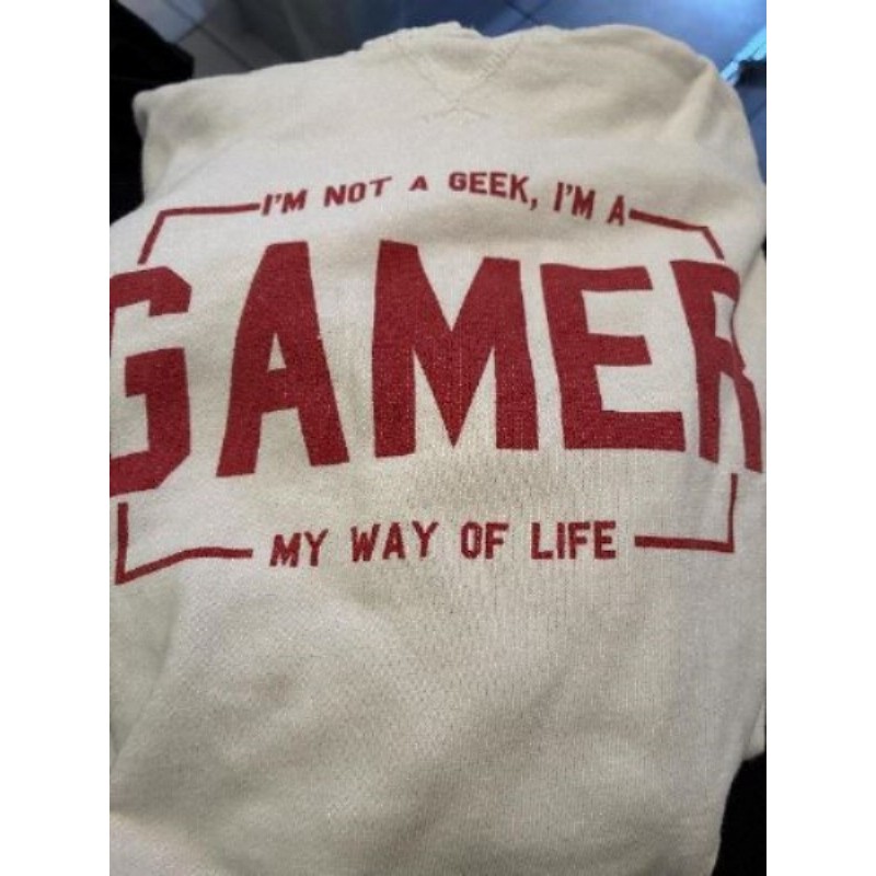 Pull blanc gamer taille XS